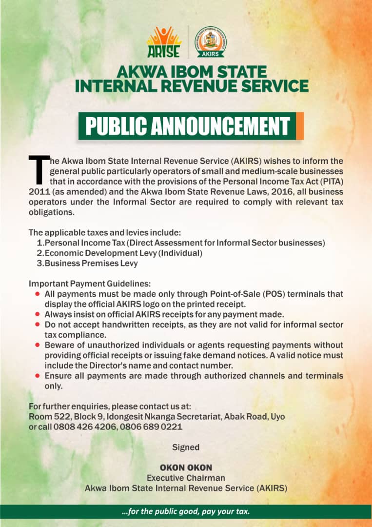 PUBLIC ANNOUNCEMENT